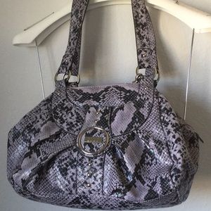 ELLE LAVENDER BLACK ANIMAL PRINT HOBO/HANDBAG